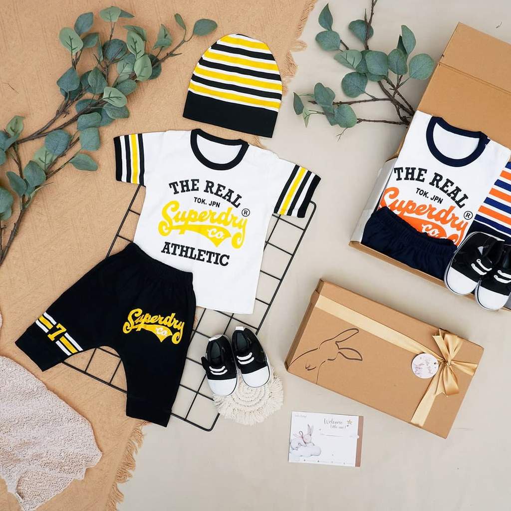 LIO036 Boys Baby Hampers 0-12 months/ Hampers bayi newborn/ Kado bayi/ baby boys gift set-Neo Yellow