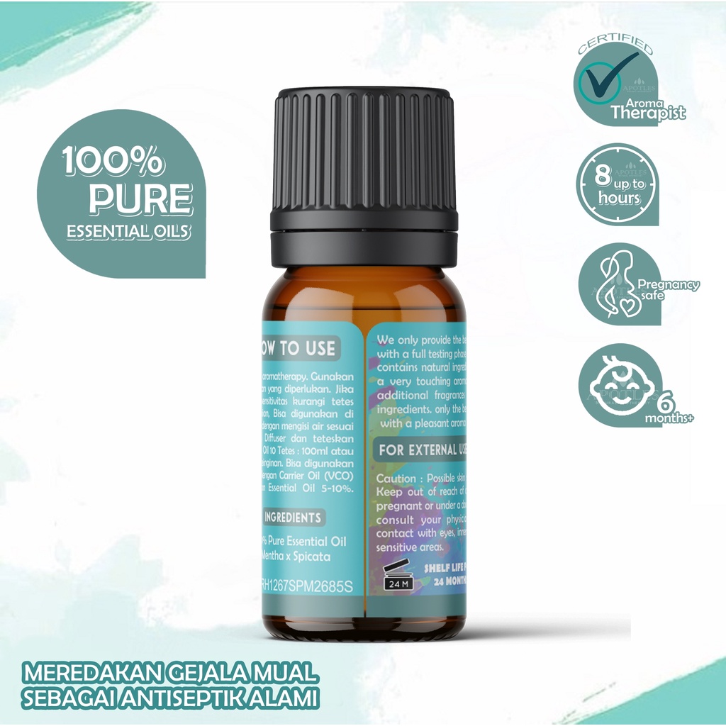 Spearmint Essential Oil - Minyak Aromaterapi Spearmint Pure Essential Oil 10ml