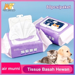 Image of Pet Wipes Kucing Aning Tissue Basah kucing 80 pcs Handuk Tisu Tissue Wipe Perawatan