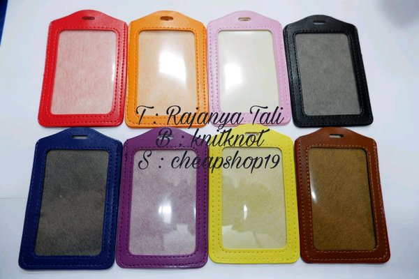 

tempat kartu etoll tempat nametag kulit