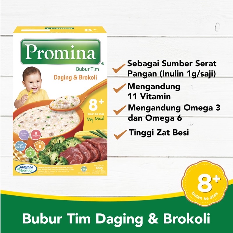 Promina Bubur Tim Daging dan Brokoli /Ayam Kampung Tomat Wortel /A.Ayam Kampung 100gr