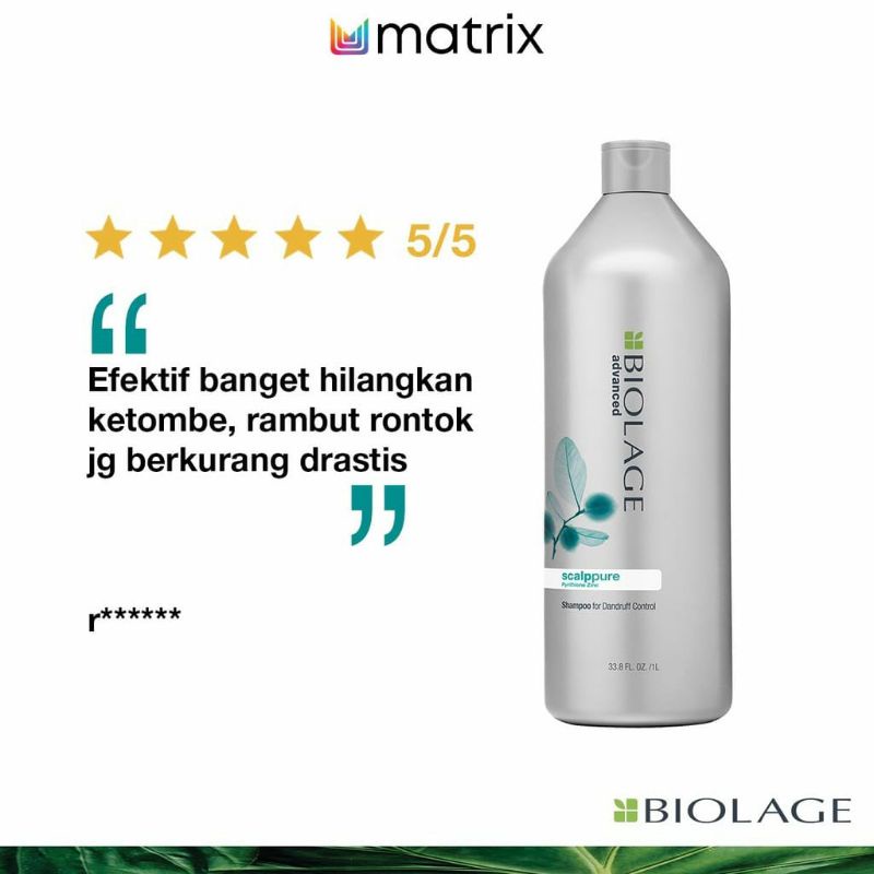 MATRIX SHAMPOO Biolage Scalppure Anti Dandruff 1000ML - Shampo Rambut Anti