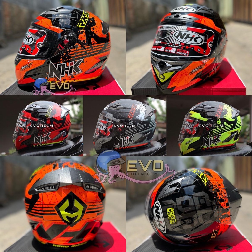 HELM NHK RX9 TOXIC ORIGINAL - HELM NHK FULL FACE - SNI DOT