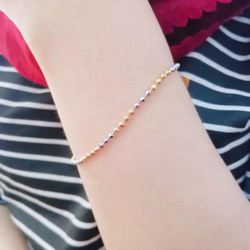 [BAYAR DITEMPAT] Gelang Tangan Rantai Wanita Lapis Emas Gelang Biji Lada 24karat