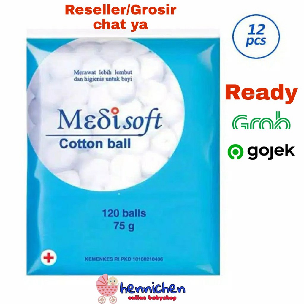 Kapas Medisoft Cotton Ball 120 balls 100 balls Kapas Bola Bayi