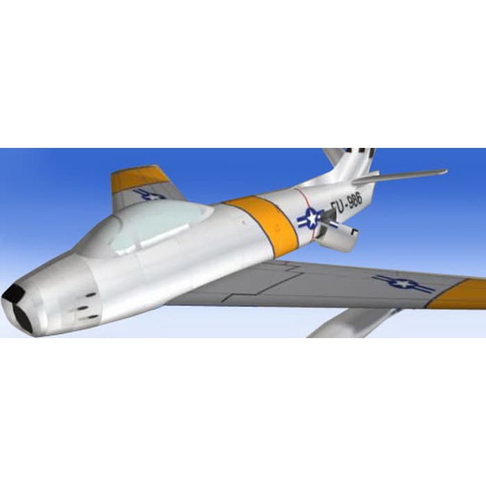 DIY Miniatur Papercraft Pesawat F-86 Sabre USAF