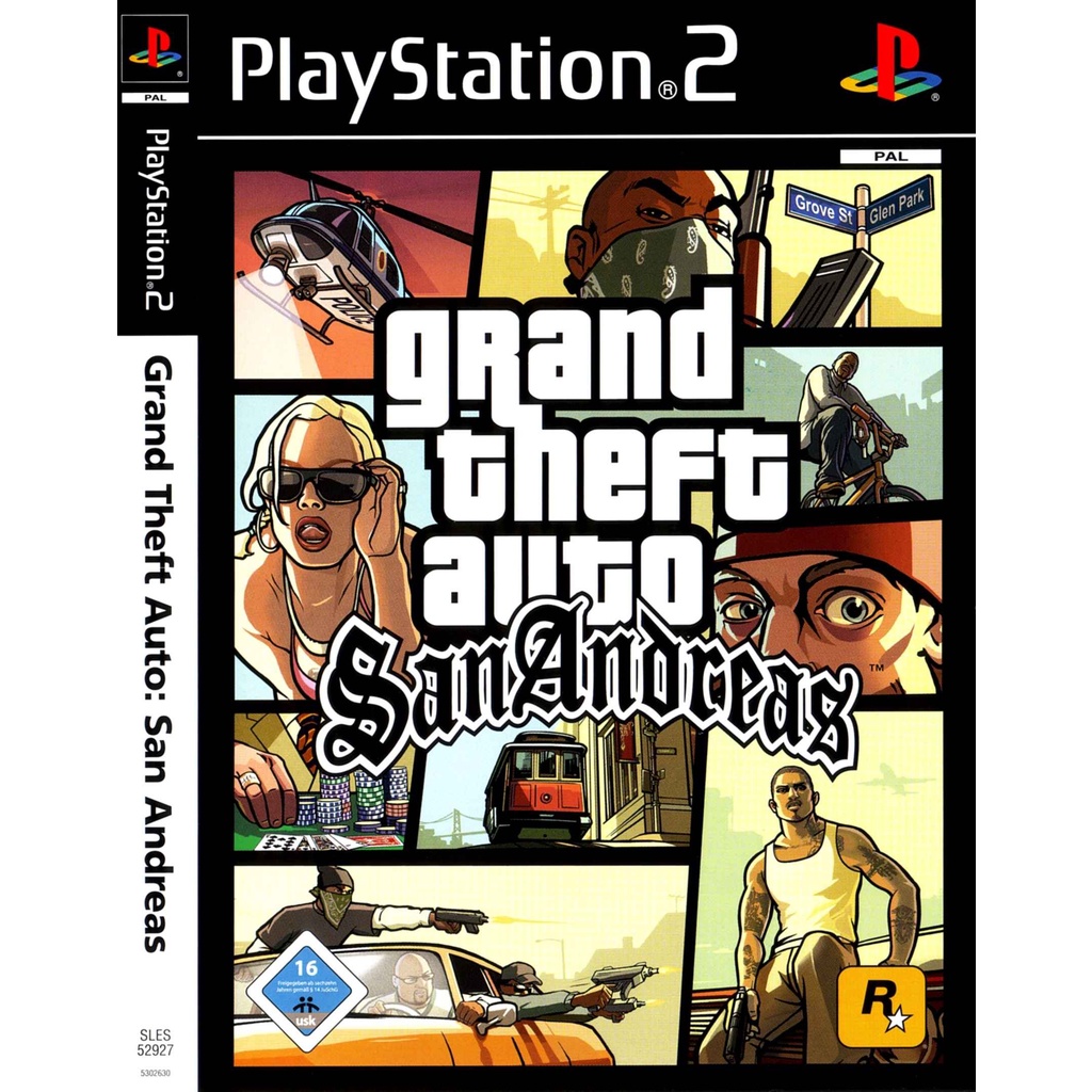 KASET DVD GAME PS2: GTA SAN ANDREAS