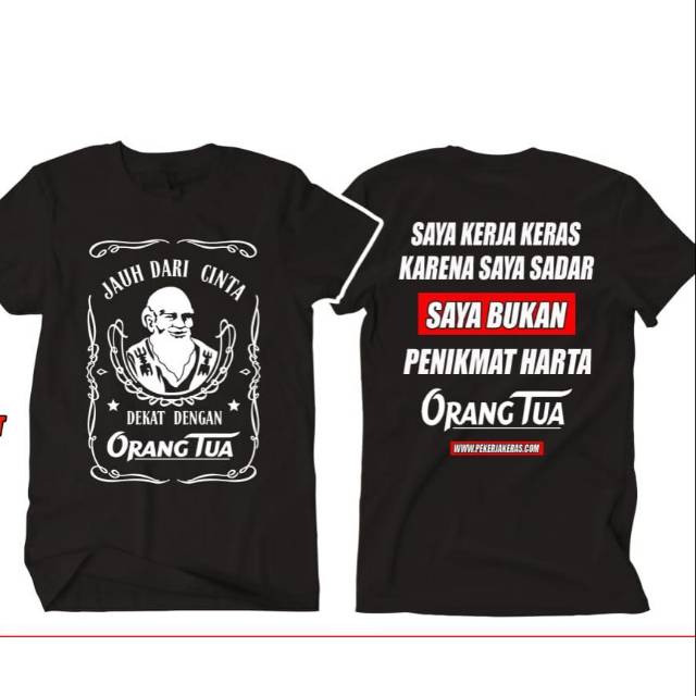 Kaos Kata Kata Orang Tua Shopee Indonesia