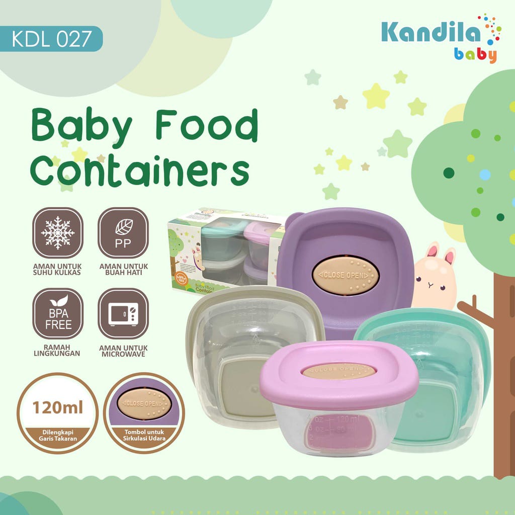 KANDILA Baby Food Containers isi 4pcs KDL-027