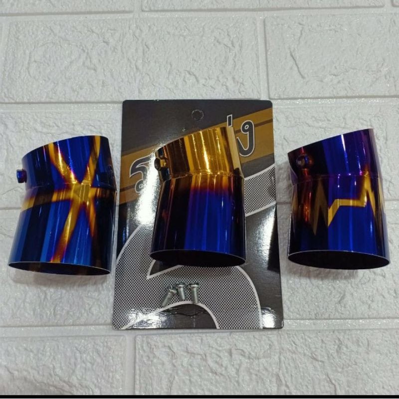 Corong Knalpot Twotone Dan Bluexx Untuk Motor Matic Mio Mio j Mio Soul Mio M3 Vario Old 125 dan 150