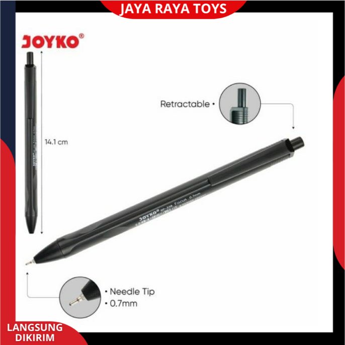 ( PROMO ) (12 pcs) PULPEN JOYKO VOCUS BP 338 / BALLPOINT PENA LANCIP JOYKO 0.7MM 1 PAK