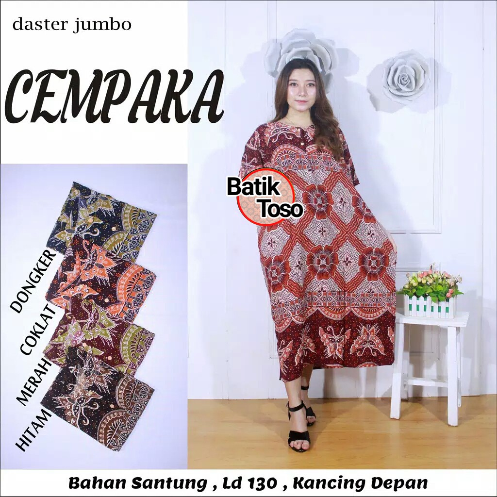 Daster Jumbo Cempaka Lengan Pendek - Busui Friendly - Batik Pekalongan