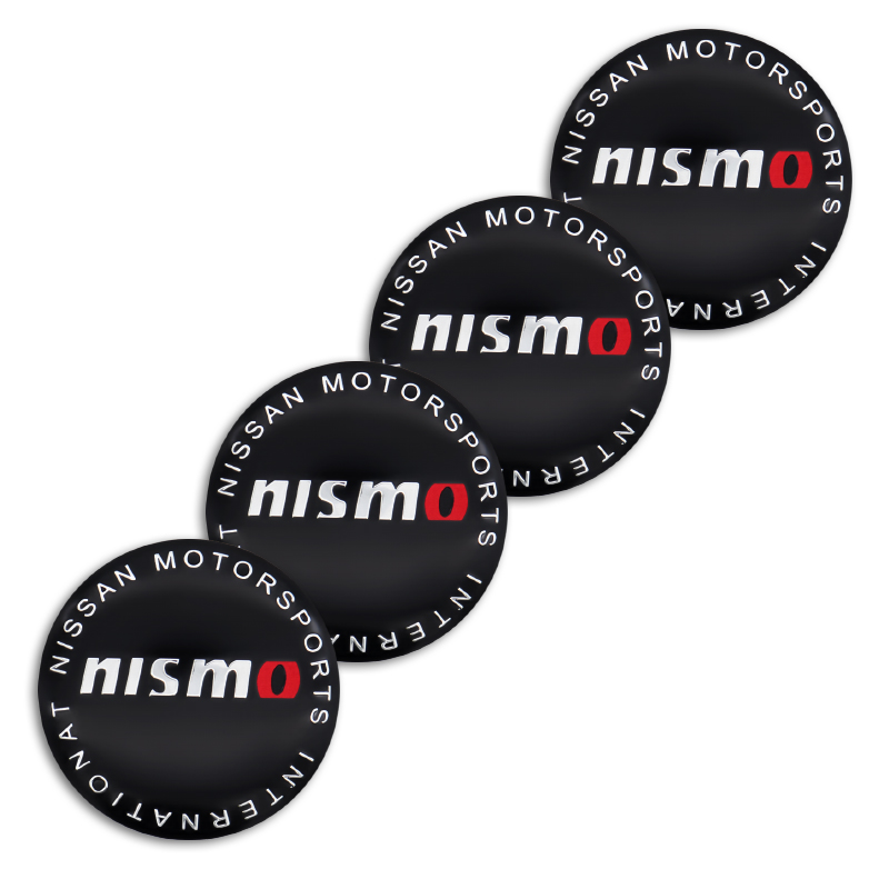 NAVARA 4pcs Stiker Cover Hub Tengah Velg Mobil Bahan Aluminum 56mm Untuk Nissan Nisan Nivina Gtr Livina Terra Skyline