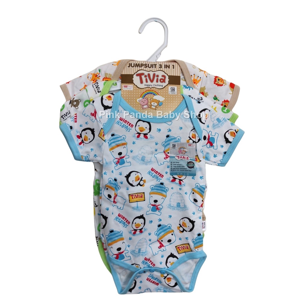 3 IN 1 SET HANGER SNI 6-12 BULAN JUMPER BAYI PUTIH SABLON MIX 3 WARNA BIRU HIJAU COKLAT GROSIR