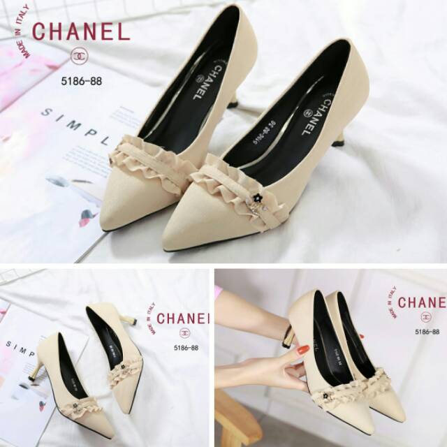 Sepatu Wanita CHANEL Pumps Shoes
Series # 5186-88 # Sepatu Import Sepatu Kantor Sepatu Kerja