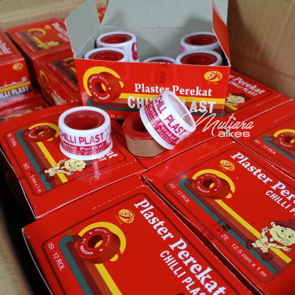 (MUTIARA ALKES)ZINC - Chili Plast - Plester Perekat Rol - Plaster Chiliplast Kain Coklat - Plester Chiliplast - 100% ORIGINAL