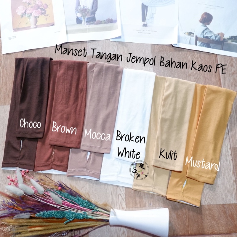 Manset Tangan Handsock Jempol Bahan Kaos