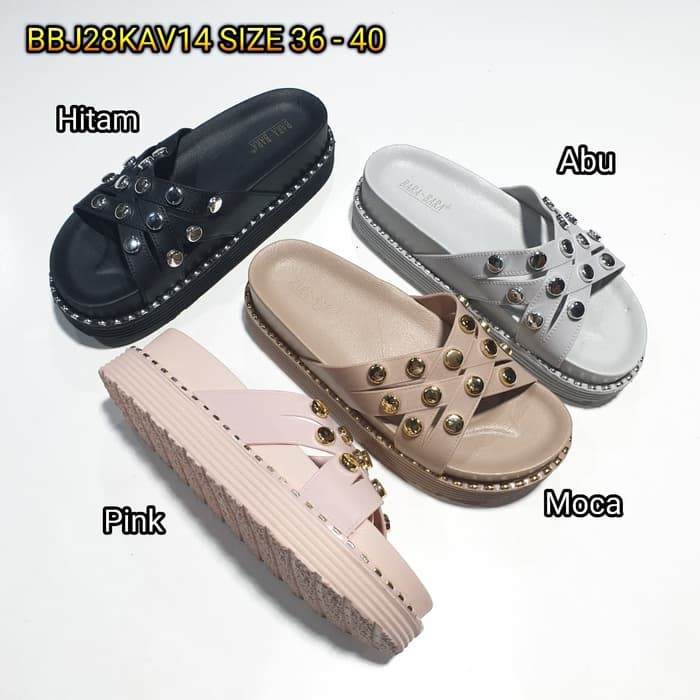 jelly sandal wedges wanita barabara karet import bara bara cewek BBJ28KAV14