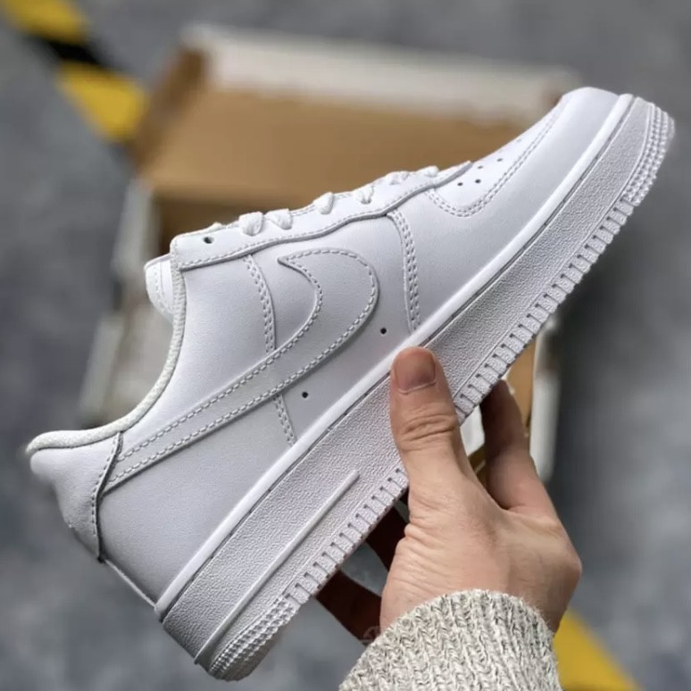 SEPATU SNEAKERS WANITA/PRIA NIKE AIR PORCE 1 ONE FULL WHITE / PUTIH POLOS LOW-1