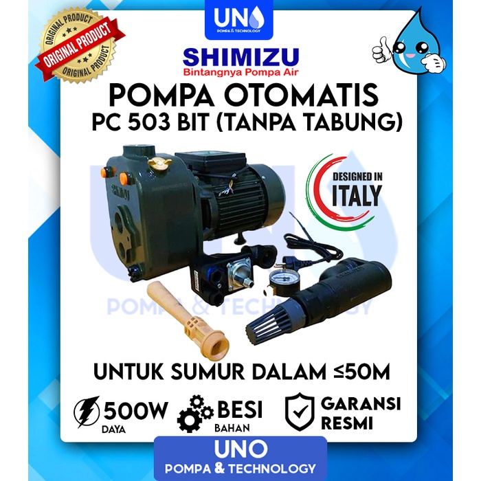 Pompa air Shimizu Jet Pump PC 503 BIT / PC503BIT (Tanpa tabung)