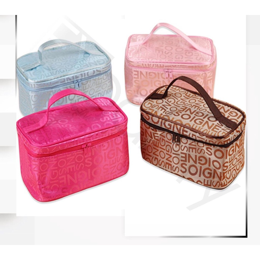 

Tas kosmetik persegi dan oval bahan tebal