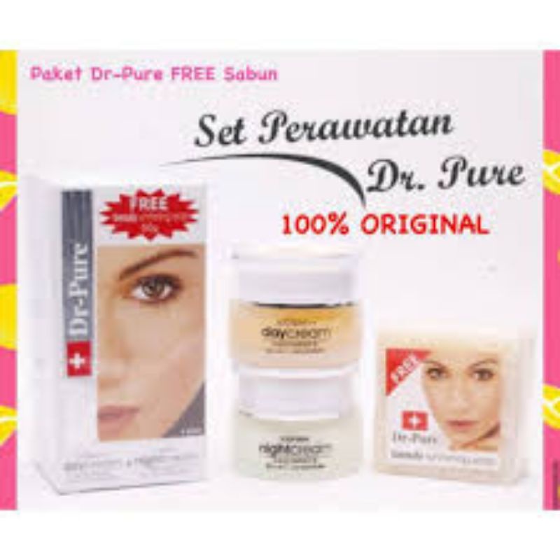 PAKET SET DR PURE WHITENING CREAM BPOM/pcs