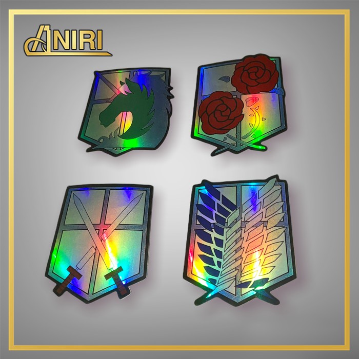 

Stiker 1 Set Hologram Logo Anime Attack on Titan (Isi 4)
