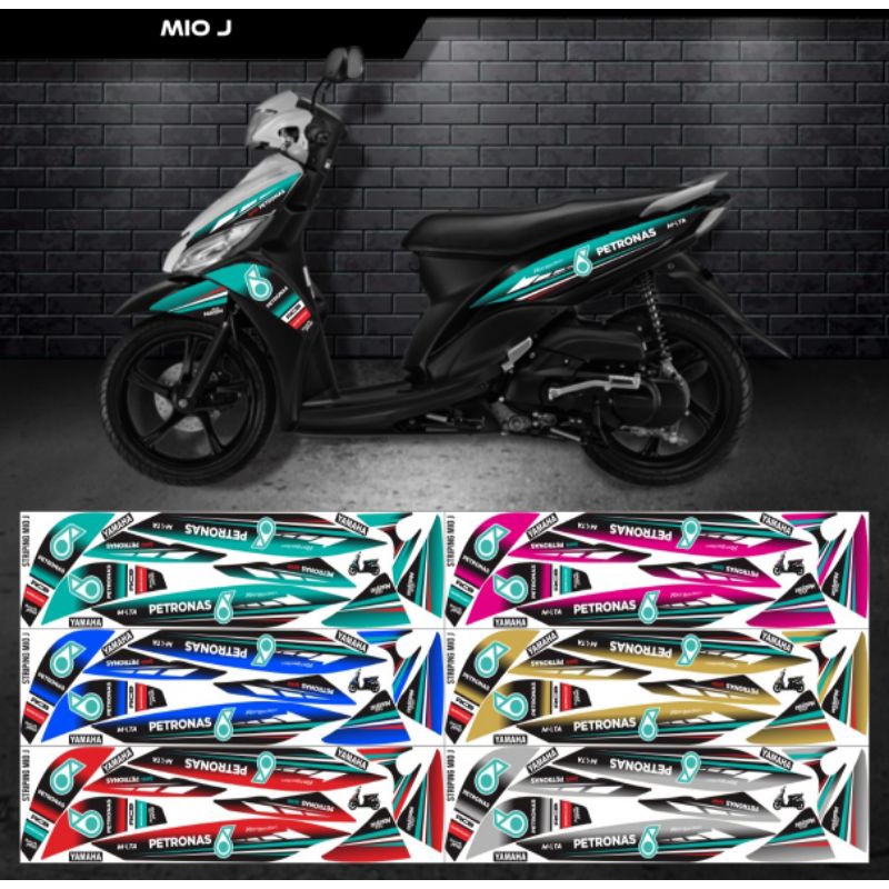 VARIASI STRIPING YAMAHA MIO J , MOTIF PETRONAS.