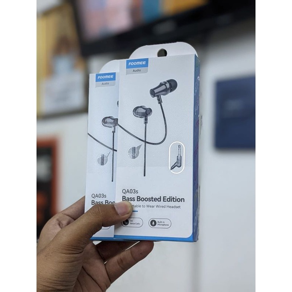 headset earphone gaming bass foomee murah