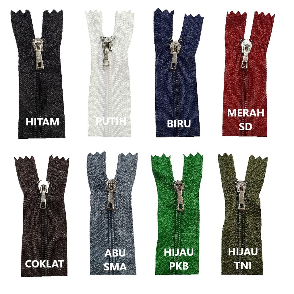 Resleting Celana Biasa SJ 4 inch/10 cm @10 Lusin Resleting Nusantara