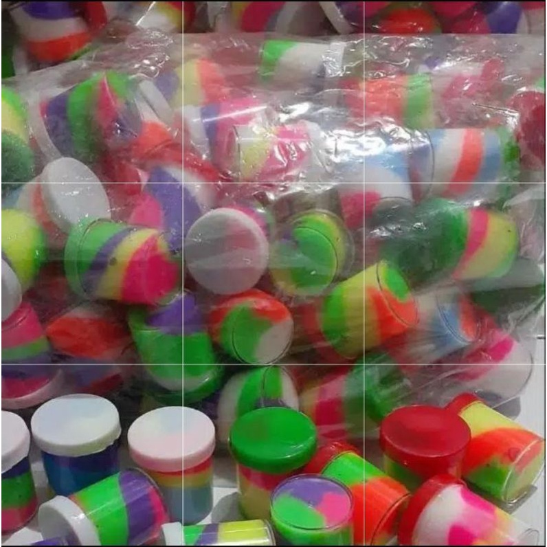 Mainan Slem pelangi / Seleme / Slem / slime isi 50 pcs murah