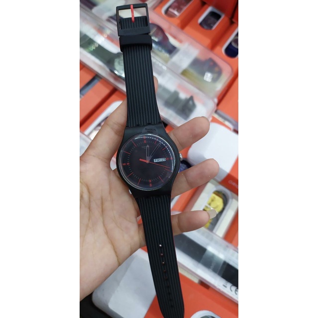 SWATCH SUOB714 - Jam Tangan Pria - Hitam Original