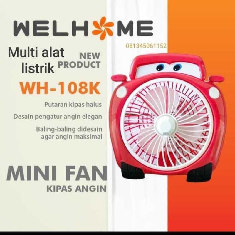 KIPAS KARAKTER WELHOME 10INC KIPAS BOXFAN WELHOME BOXFAN KARAKTER WELHOME 10 inch