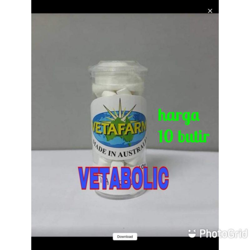 vetabolic vetafarm Australia merpati pigeonkemasan 10butir