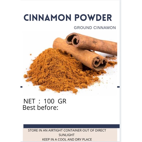 

CINNAMON POWDER PURE 100 GR