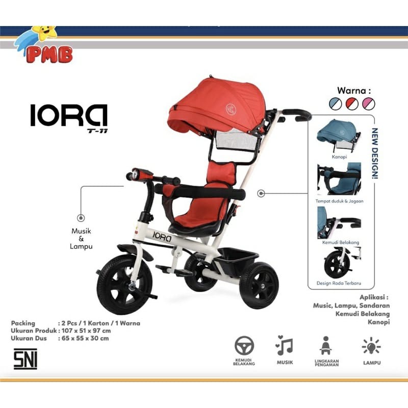 PMB IORA Tricycle T-11 - Sepeda Anak Roda Tiga