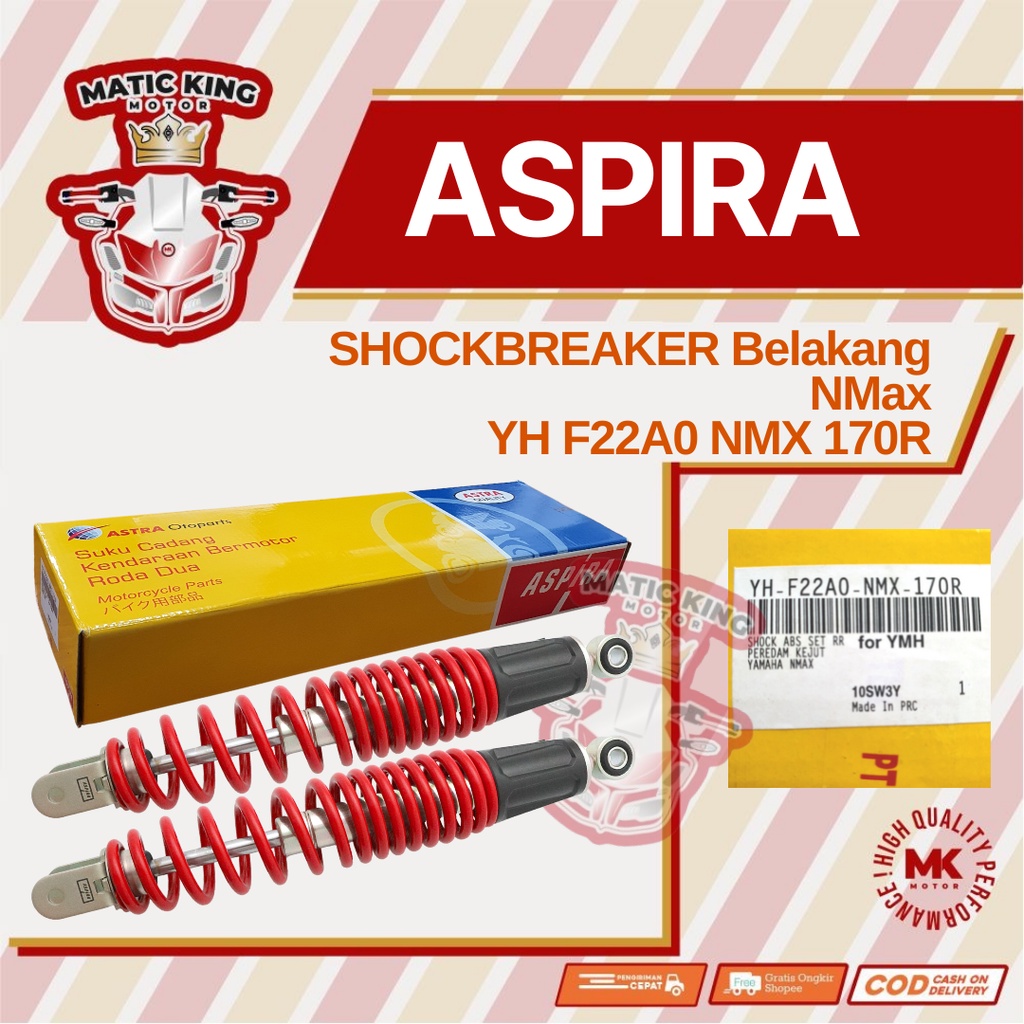 Shockbreaker sok Belakang Nmax 150 ASPIRA YH-F22A0-NMX-170R