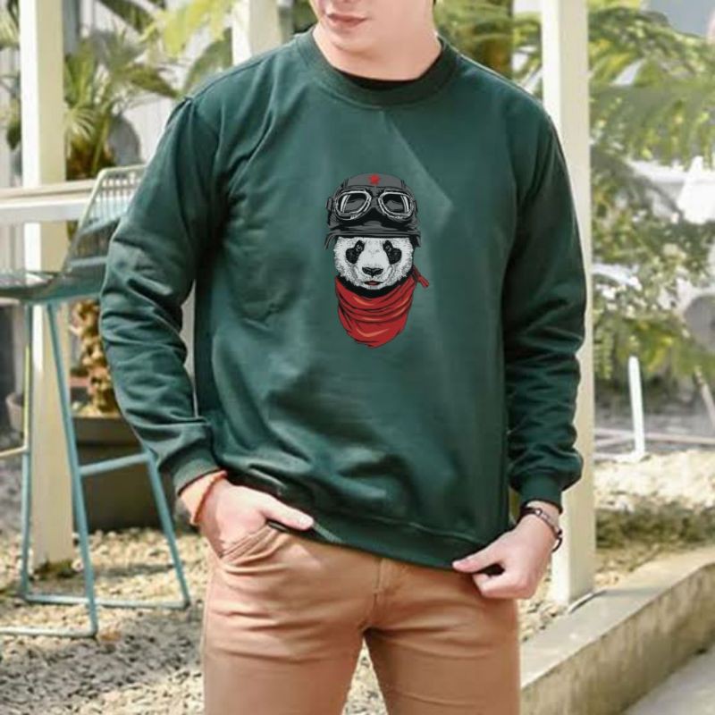 PANDA PILOT SWEATER UNISEX PREMIUM TEBAL TERBARU'