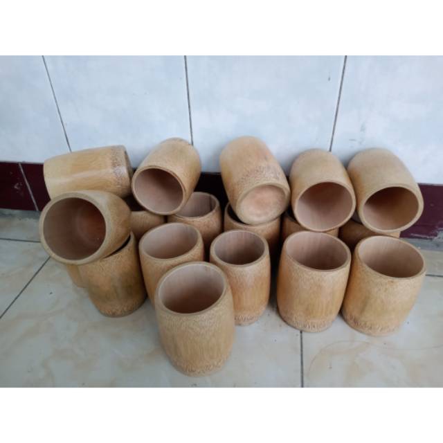 Gelas kerajinan bambu murah