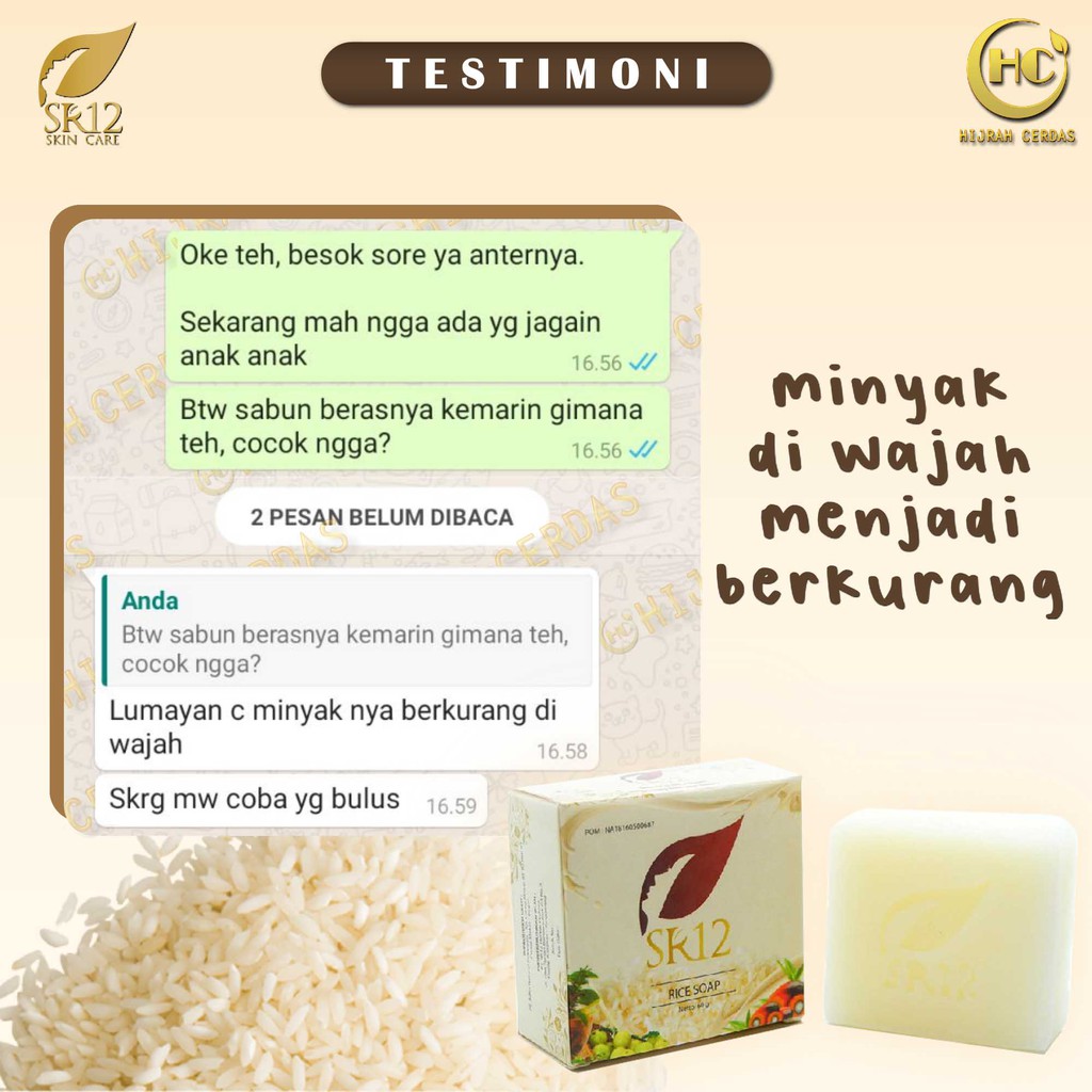 SABUN RICE SR12 / RICE BAR SOAP / SABUN BERAS