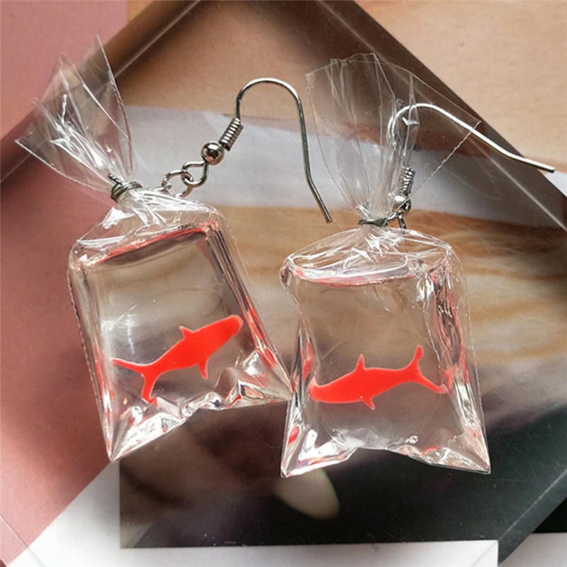 Handmade Anting Kait Gantung Bentuk Ikan Buatan Tangan Untuk Wanita