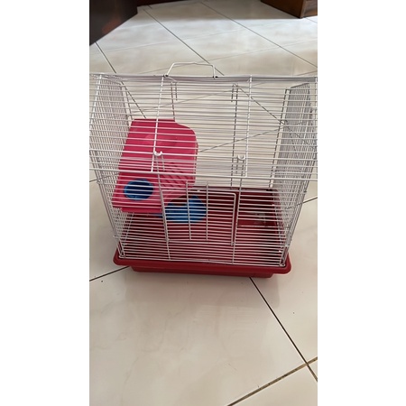 kandang hamster jeruji 2 lantai second