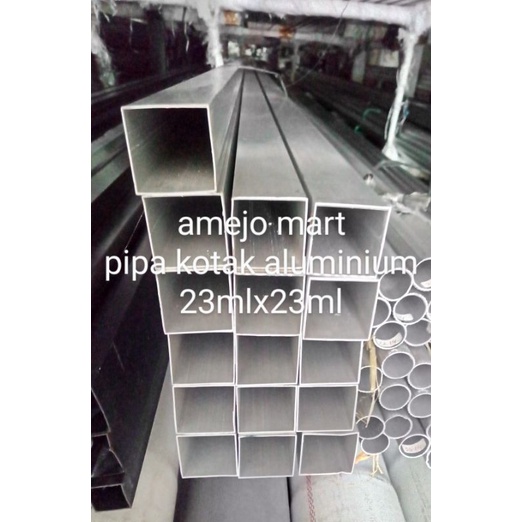 TERMURAH PIPA KOTAK ALUMINIUM 23Mlx23Ml