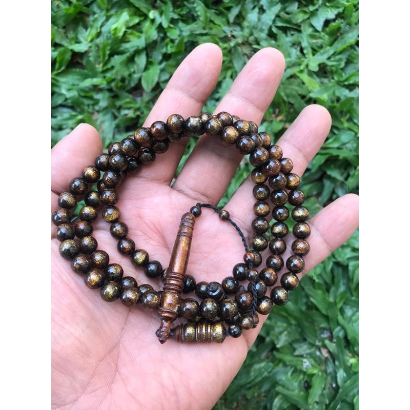 Tasbih Muslim Tali Arus / Tasbih Tali arus keemasan ukuran 7mm