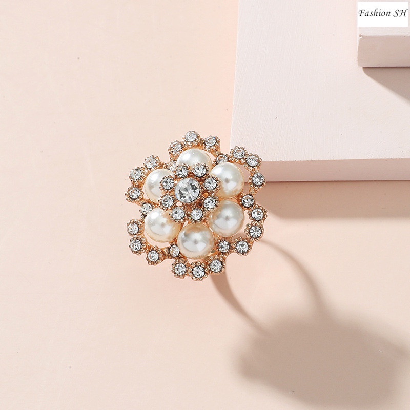 Bros Peniti Desain Bunga Elegan Hias Mutiaraberlian Imitasi Untuk Wanita M40257