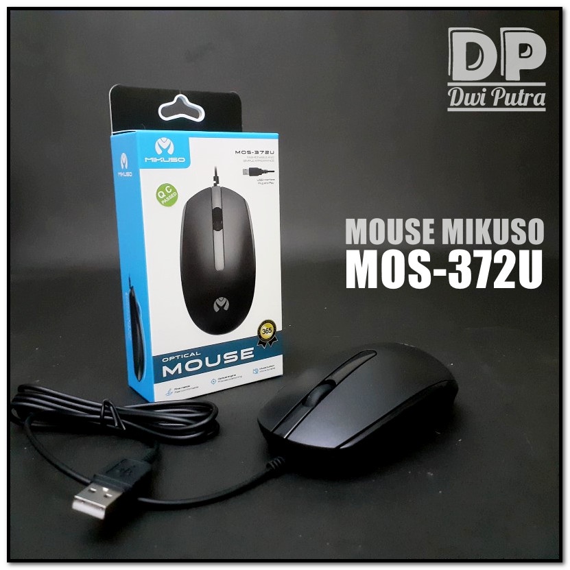 MOUSE MIKUSO MOS-372U // USB OPTICAL KABEL CABLE // 1200 DPI MOS 372U ERGOMONIC FINE MATTE