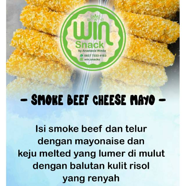 

Risoles Smoke Beef Cheese Mayones (1 box isi 5)