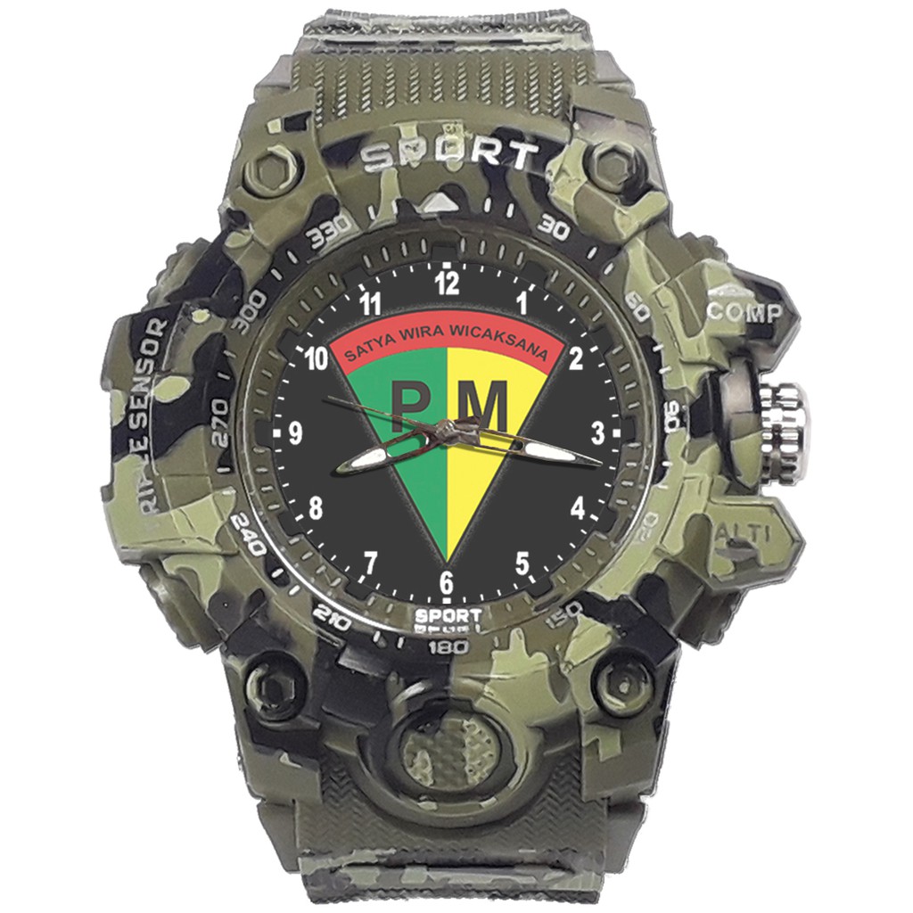 {Istimewa} Jam Tangan PM - POLISI MILITER 4 Hijau Army Water Resistant