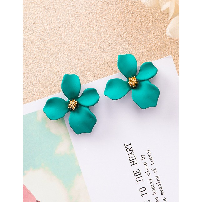 LRC Anting Tusuk Fashion Flower Shape Decorated Earrings