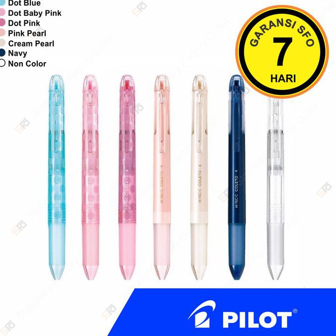 

Best Seller] Pen Pilot Hi-Tec C Coleto Isi 4 - Kosongan - Dot Blue